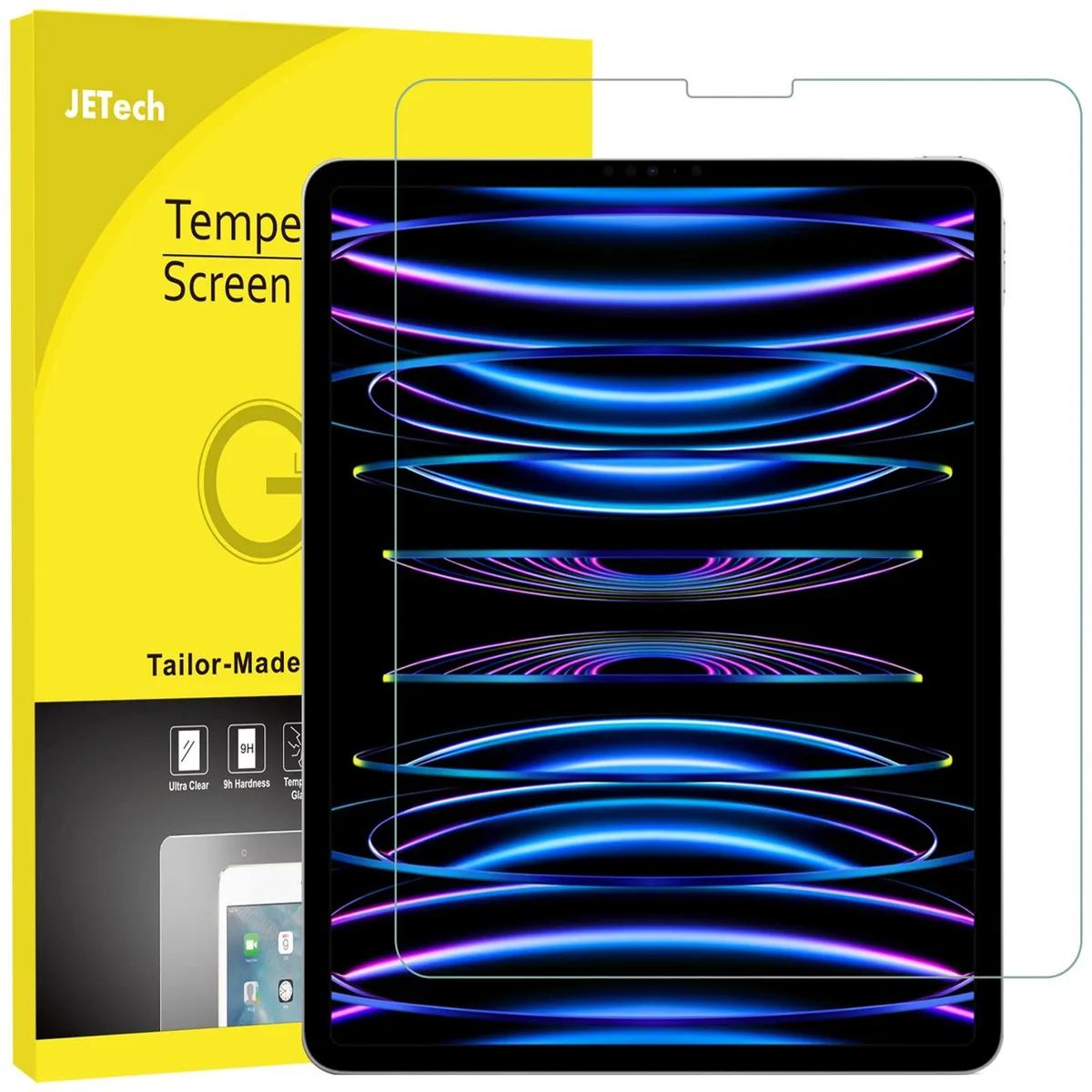 JETech 0907- Tempered Glass Screen Protector 12.9 iPad Pro 2022/2021/2020/2018 — product photo
