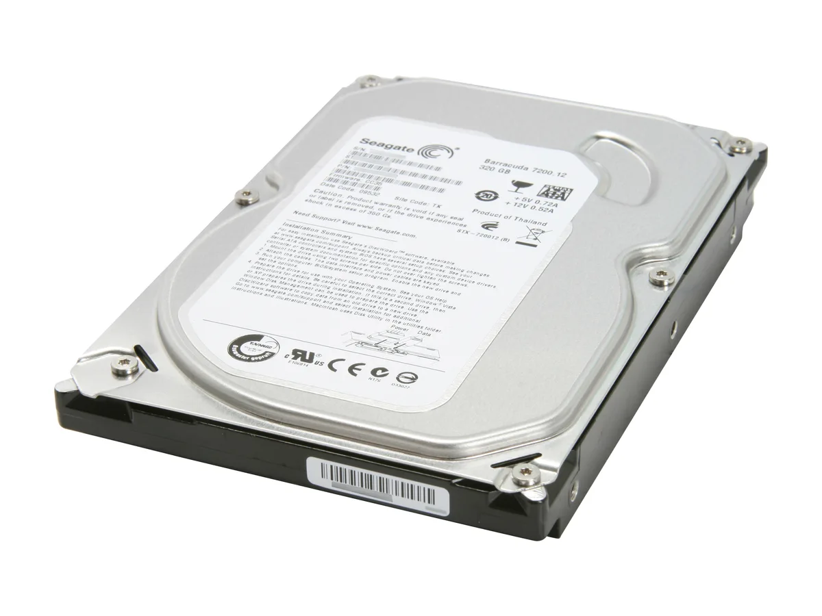 Seagate Seagate BarraCuda 7200.12 ST3320418AS 320GB 7200 RPM 16MB SATA 3.0Gb/s 3.5" internal hard drive — product photo