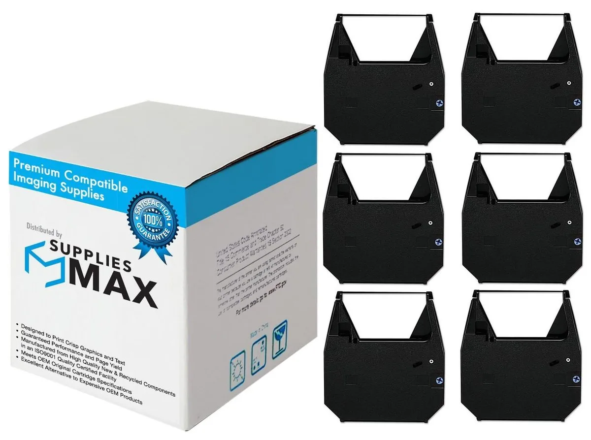 SuppliesMax SuppliesMax Typewriter Correctable Ribbon Black 6 Pack for Lanier C-600 LQ-15 ViewWriter — product photo