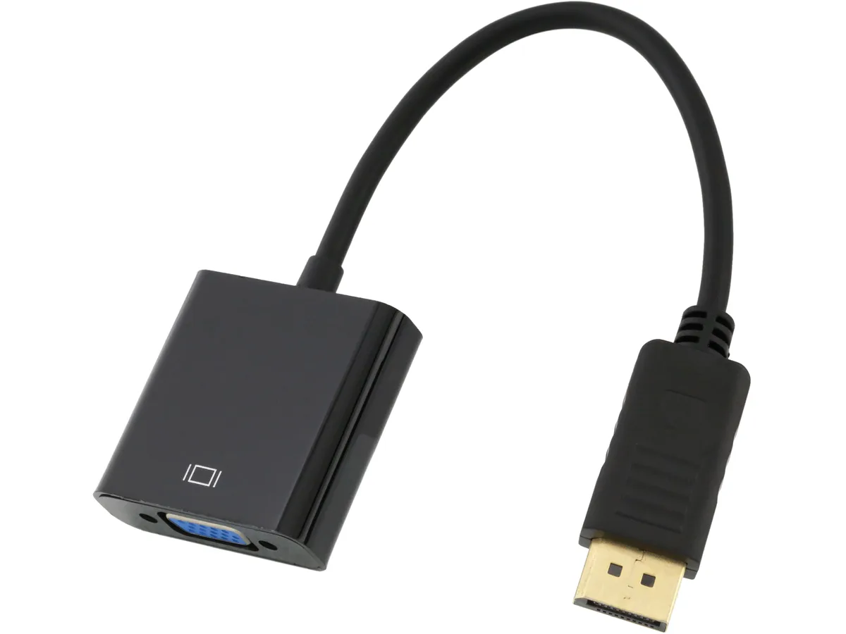 Kaybles Kaybles 20AD-DPVGA-MF DisplayPort to VGA adapter audio video converter 0.7 ft — product photo