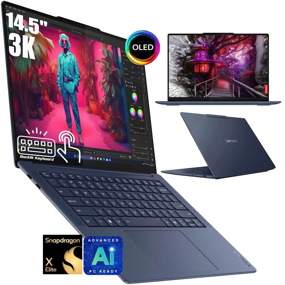 Lenovo Lenovo Yoga Slim 7X business laptop Cosmic Blue Snapdragon X Elite X1E-78-100 16GB 1TB — product photo