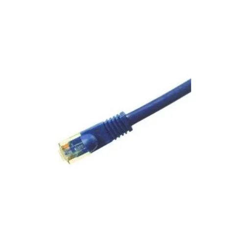 Blue shielded Cat6a patch cable 7 ft with RJ45 connectors