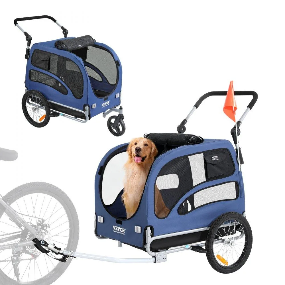 VEVOR VEVOR TS815 Dog Bike Trailer 100 lbs Blue/Black — product photo
