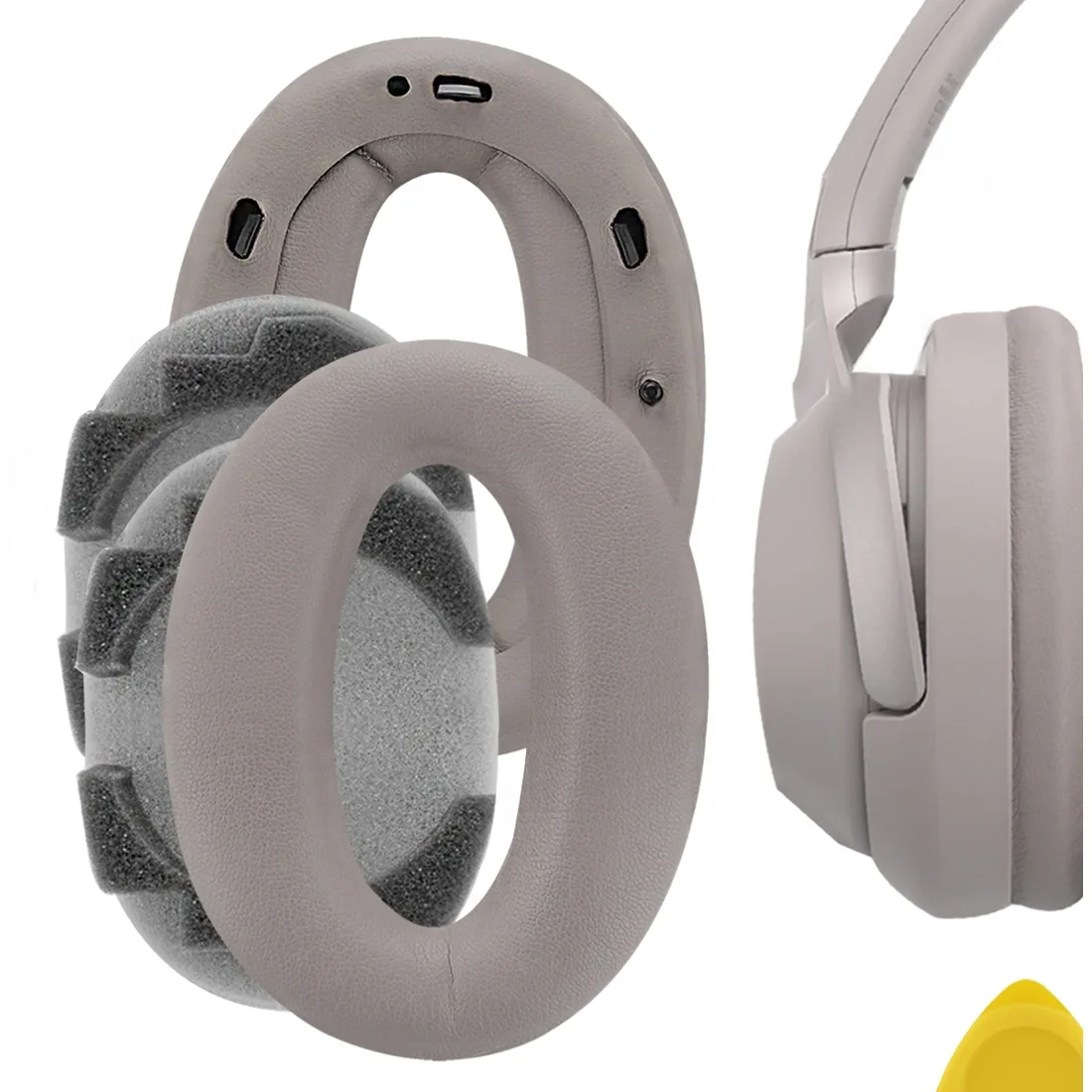Geekria Geekria QuickFit Protein Leather Ear Pads Champagne Gold — product photo