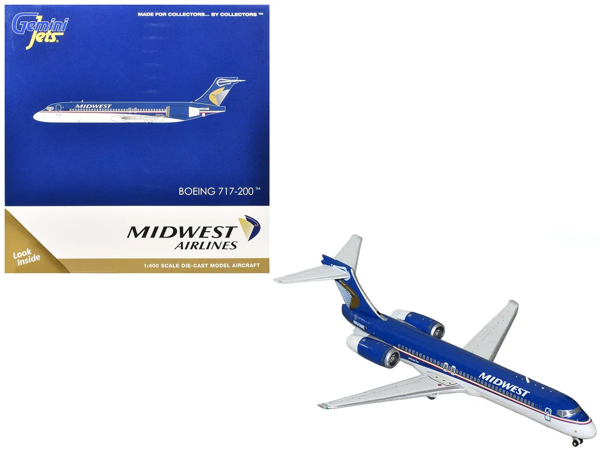 GeminiJets GeminiJets Boeing 717-200 Midwest Airlines N920ME 1/400 Diecast Hobby Collectible — product photo
