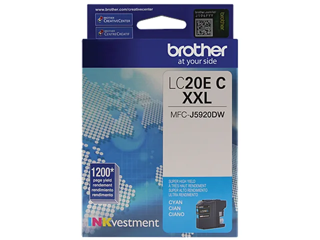 Brother Brother LC20EC Super High Yield Ink Cartridge Cyan 1200 Pages — product photo