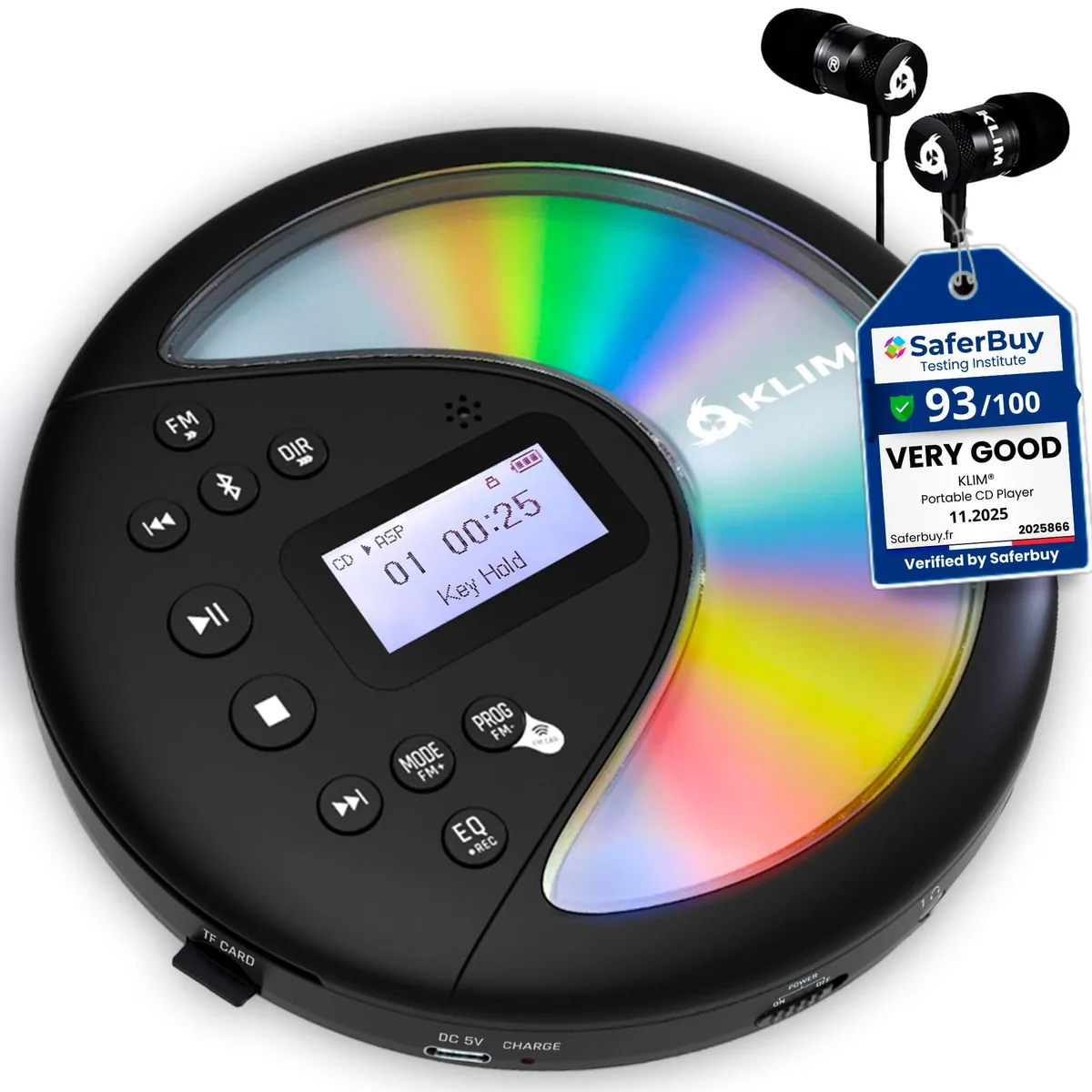  Discover CD Player Long-Lasting Battery Headphones New — product photo