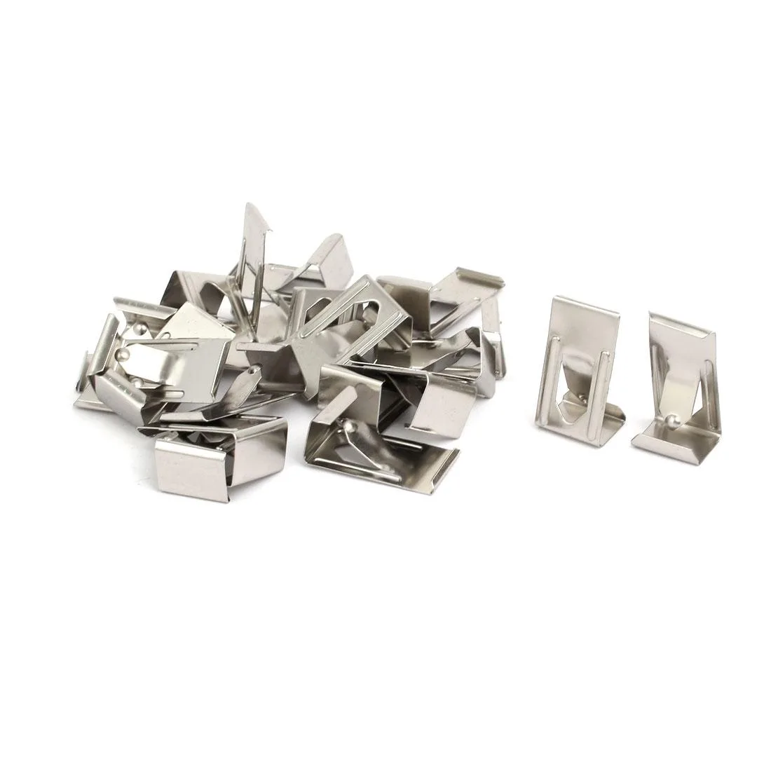 Unique-Bargains Unique-Bargains 26x14mm Metal Spring Turn Clip Hanger Silver Tone 20pcs — product photo