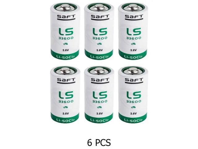 SAFT SAFT LS33600 3.6 V D 17000 mAh lithium dry cell battery 6-pack — product photo