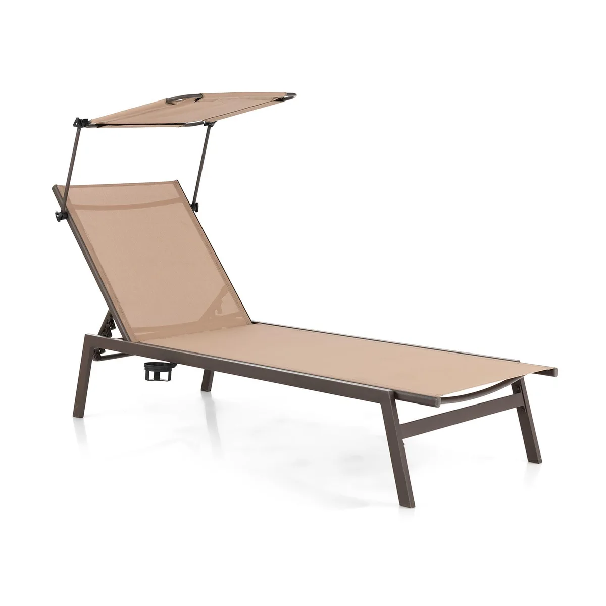 SlickBlue SlickBlue Chaise Lounge Brown 78" x 25" x 38" 330 lbs — product photo