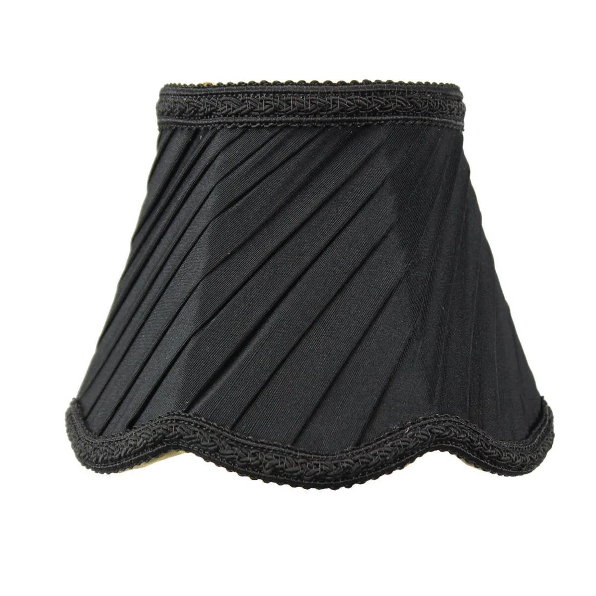 Home Concept Home Concept 3x5x4 Pleated Scallop Clip-on Shade Black Fabric — product photo