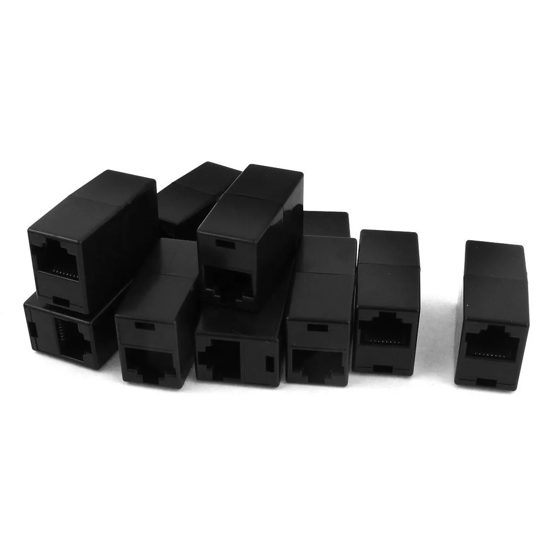 Unique-Bargains Unique-Bargains 10 Pcs RJ45 8P8C CAT5 Network Connector Black — product photo