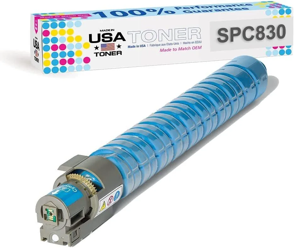 MADE IN USA TONER MADE IN USA TONER Compatible Cyan Cartridge for Ricoh SP C830dn SP C831dn 821184 821120 — product photo