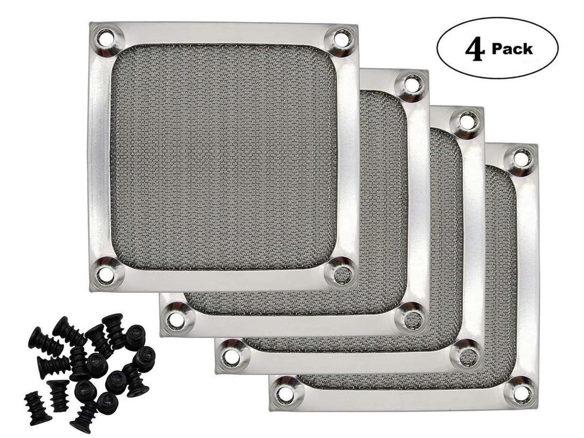 Werleo Werleo 80mm Fan Filter Grill 4 Pack Silver — product photo