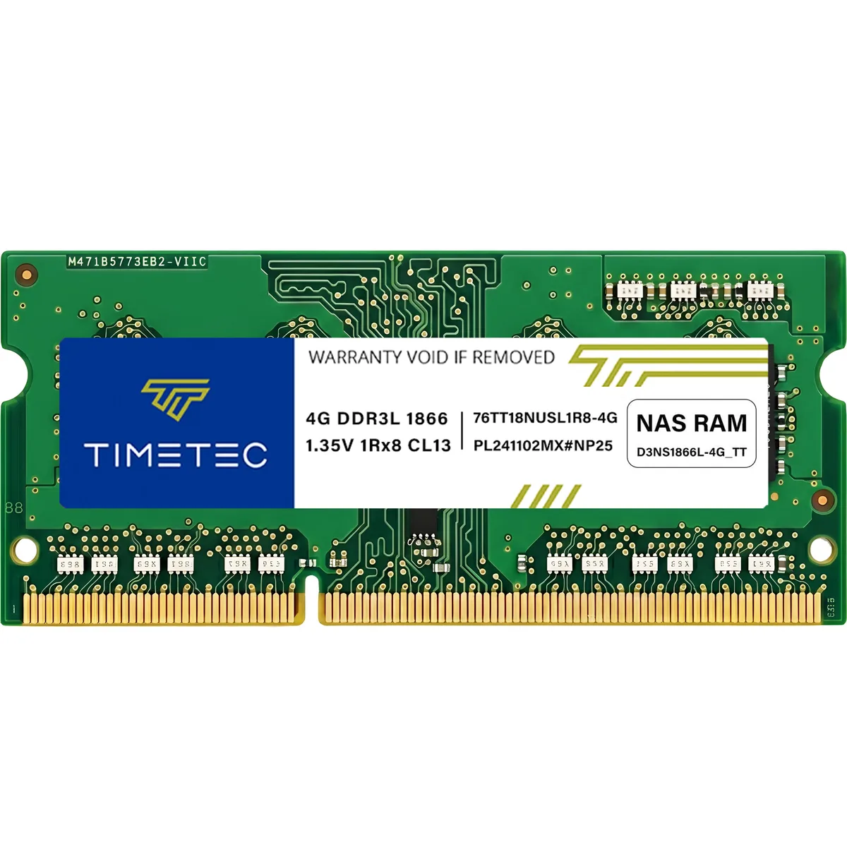 Timetec Timetec DDR3-1866L 4GB SODIMM 1.35V CL13 1Rx8 memory upgrade — product photo