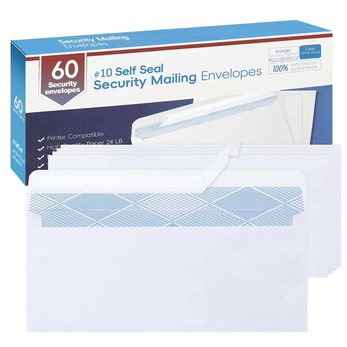 Yeplan No. 10 Self-Seal Envelope 9.5 x 4.1 in 60 Pack — product photo