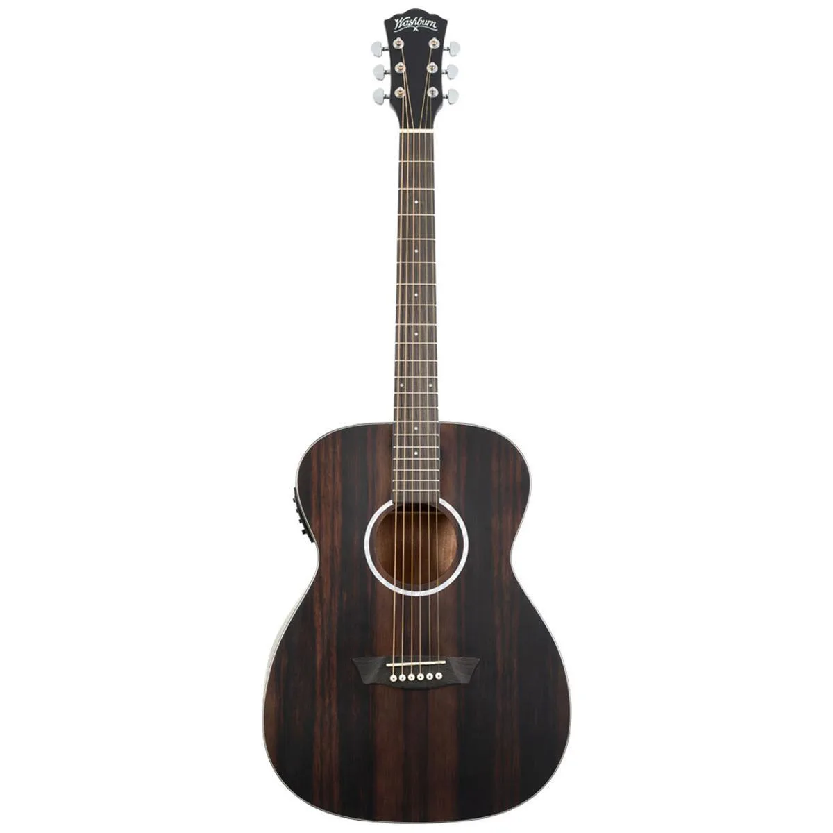 Washburn Washburn Deep Forest Ebony FE Striped Ebony Acoustic Guitar — product photo