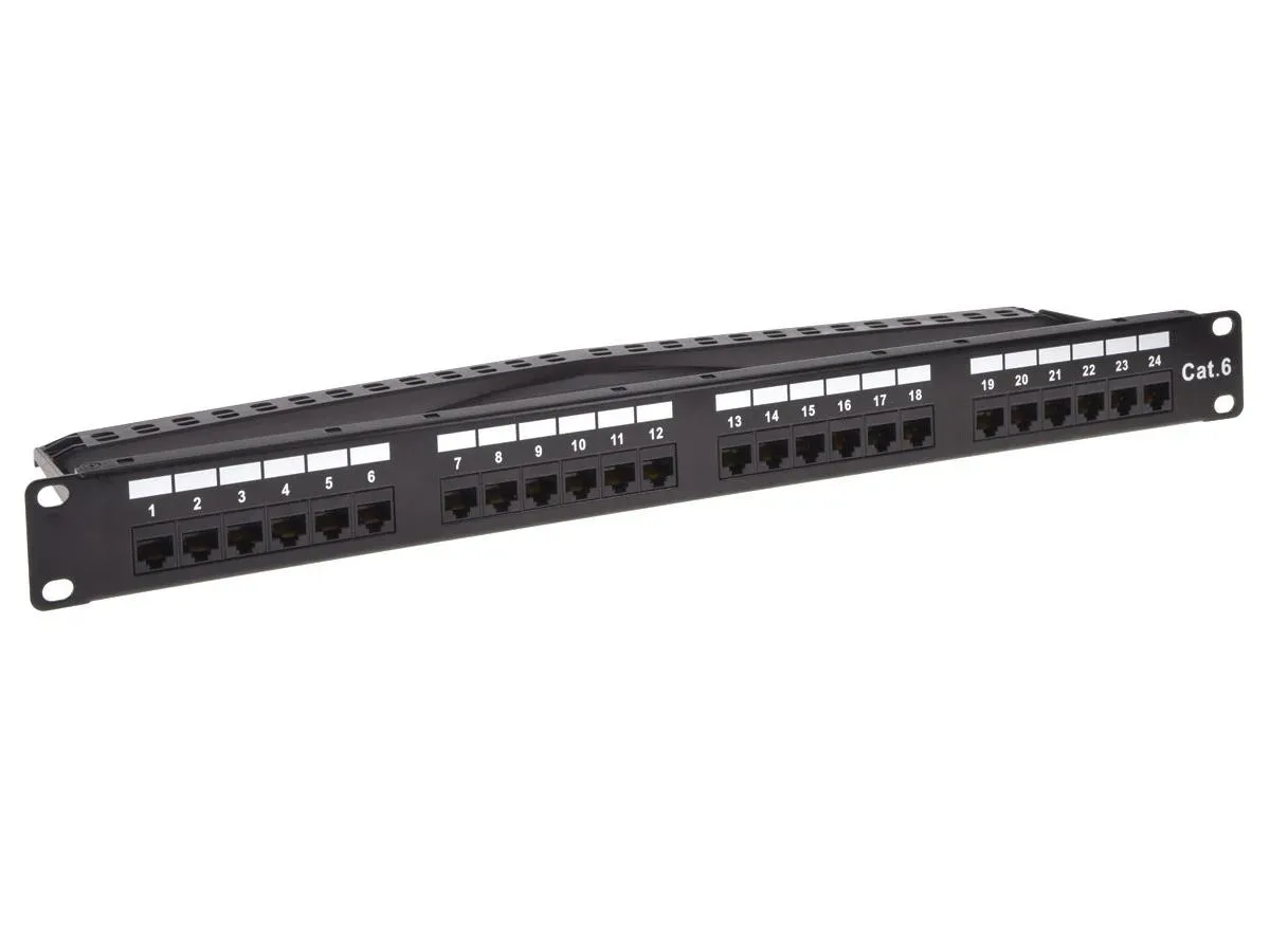 Monoprice Inc. Monoprice 143540 24-port Cat6 Patch Panel 1U 110/Dual IDC — product photo
