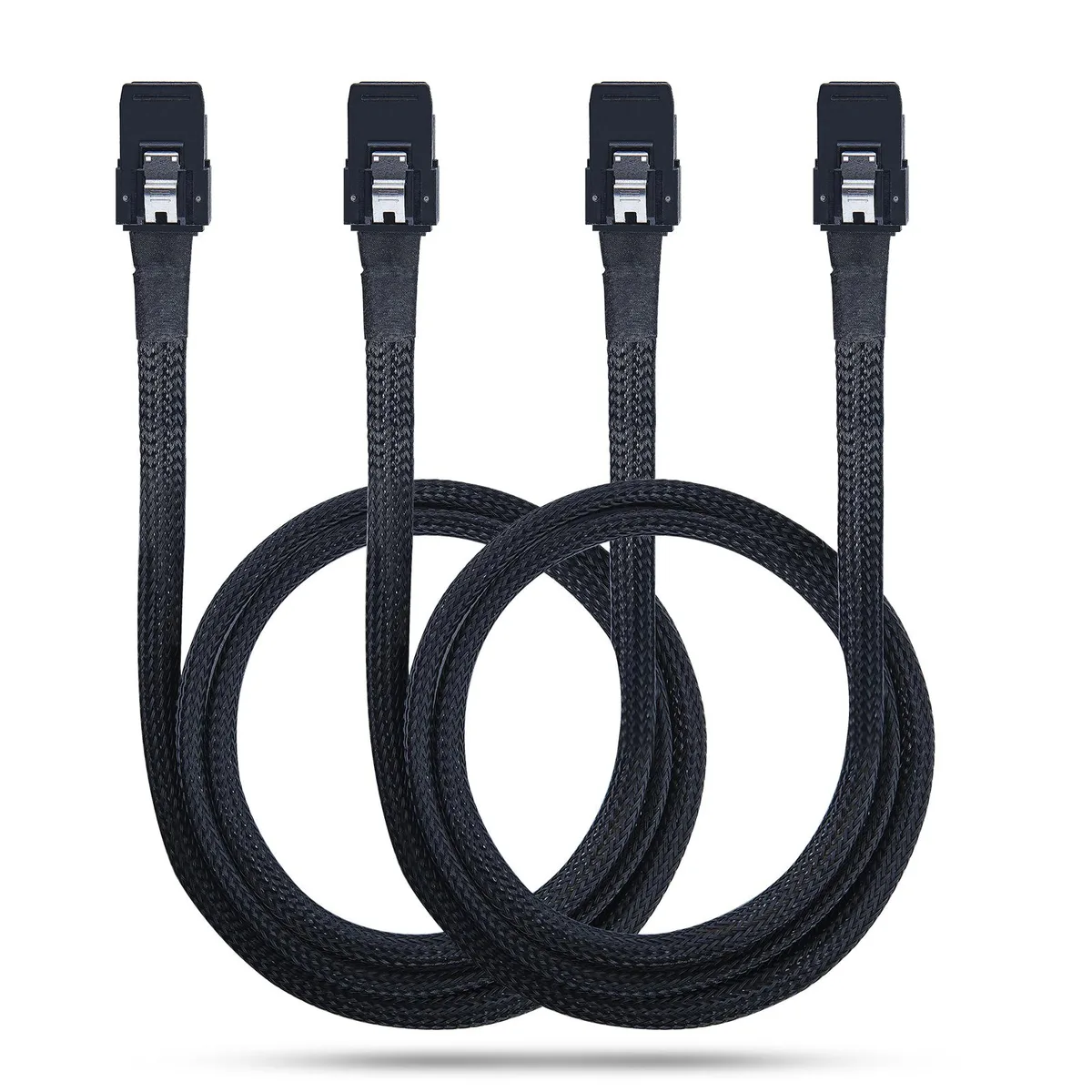 10Gtek 10Gtek SFF-8643 SAS cable sideband 100-Ohm 2.6ft 2 pack — product photo