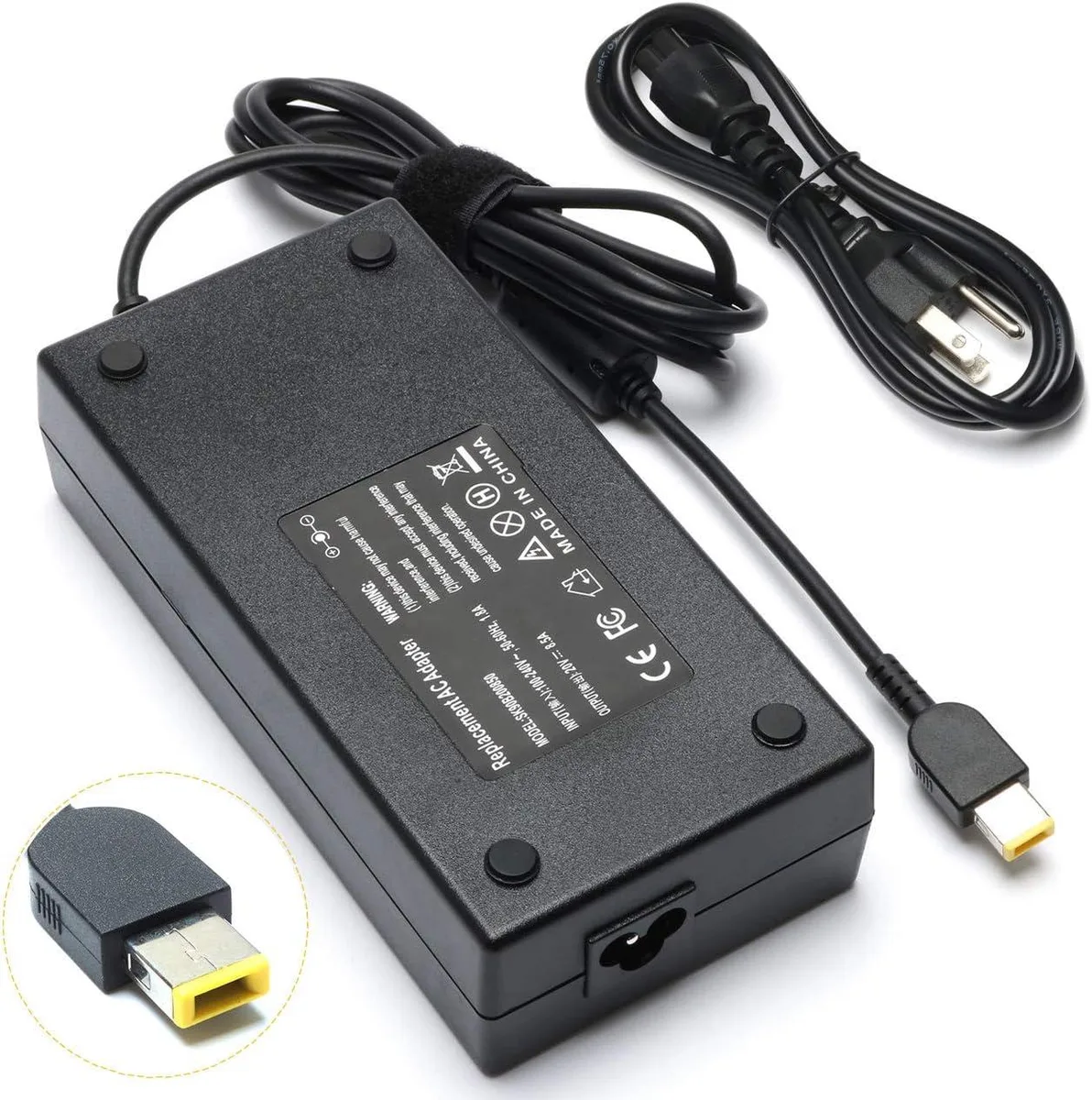 myVolts myVolts 20V 8.5A 175W USB Square Yellow Tip AC Adapter — product photo