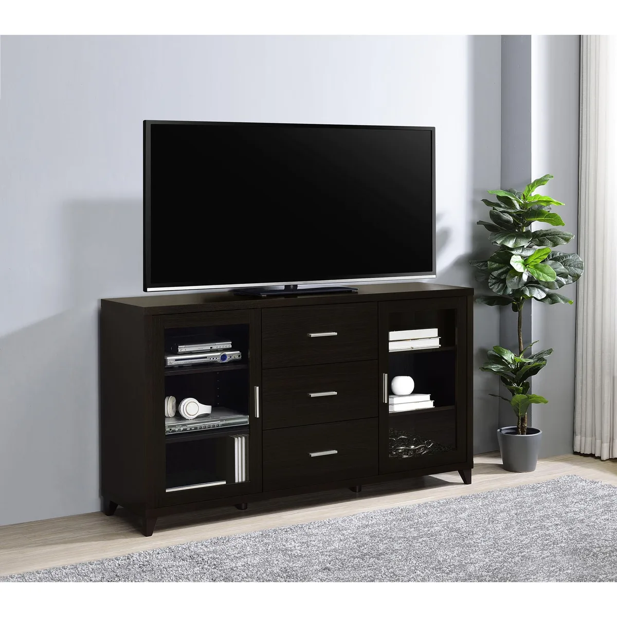 tuphen tuphen Nyler Cappuccino 3-drawer TV Console — product photo