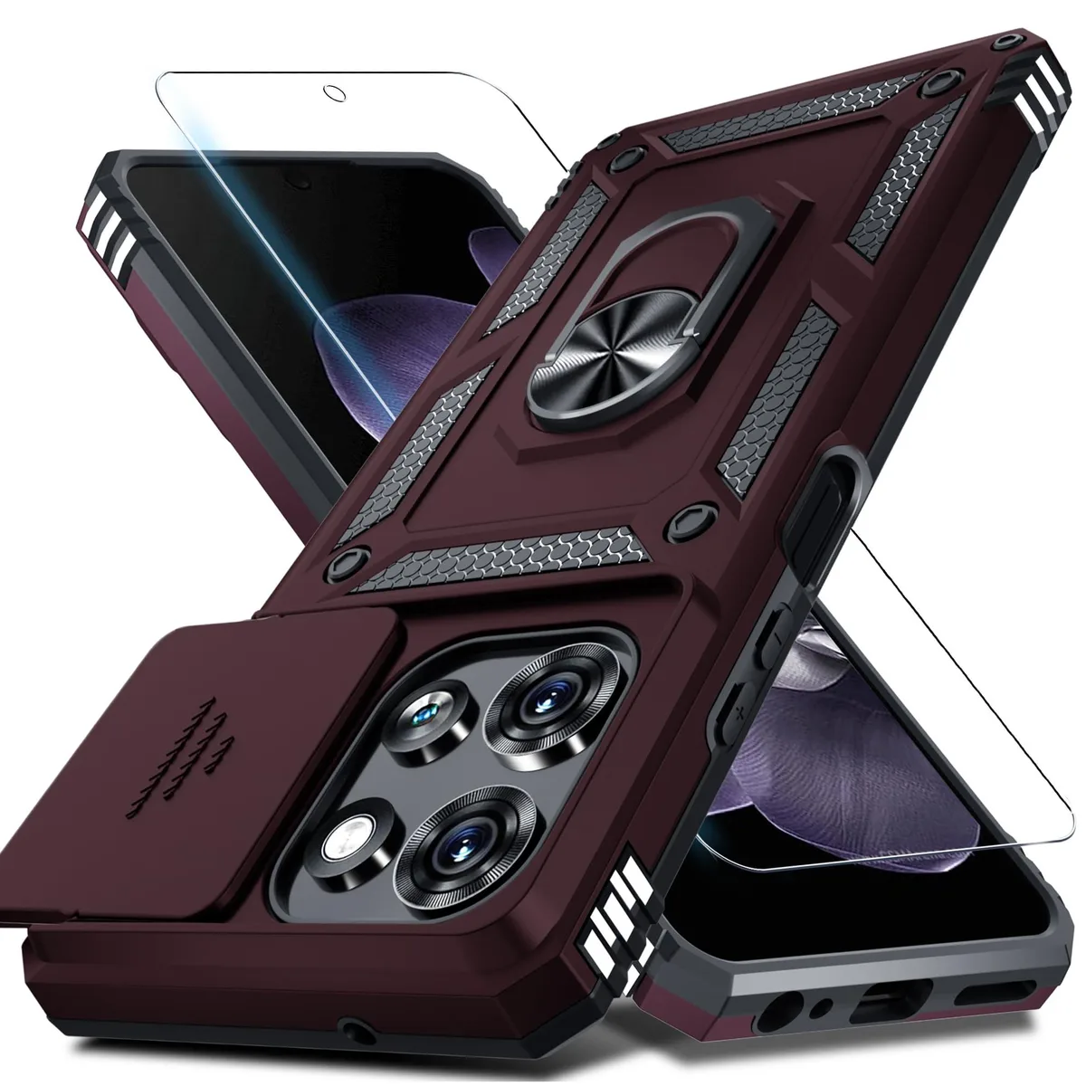 Janmitta Moto G 5G 2025/2026 & G Play 2026 Case Wine Red — product photo