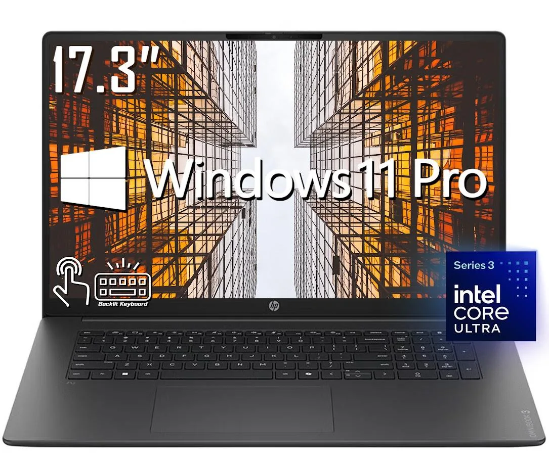 HP HP OmniBook 3 17.3" Touch Business Laptop Ultra 7 355 64GB 2TB — product photo