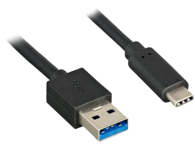 Nippon Labs Nippon Labs 30C-10UC-32AC1-1 USB Type C 3.1 Gen 2 Male to Type A Male Cable 3 ft 10Gbps Black — product photo