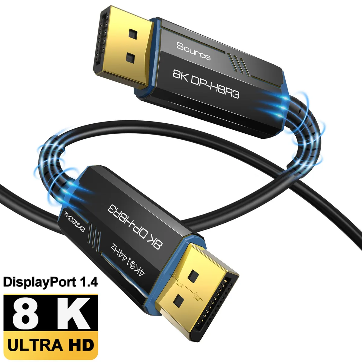 Jansicotek Jansicotek TJ-A077 DisplayPort cable 10m 8K 60Hz 4K 144Hz 32.4Gbps — product photo