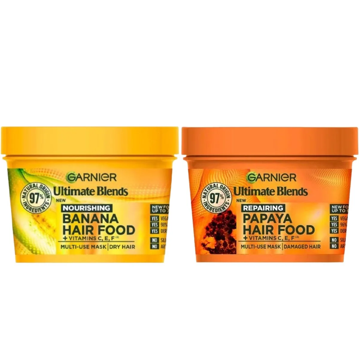 Garnier Garnier SP-53648913170750 Ultimate Blends Banana Papaya Hair Food Mask Duo 800 ml skin care — product photo