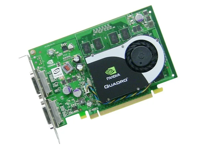 DELL DELL nVidia Quadro FX570 256MB PCI-E x16 2xDVI workstation graphics card — product photo