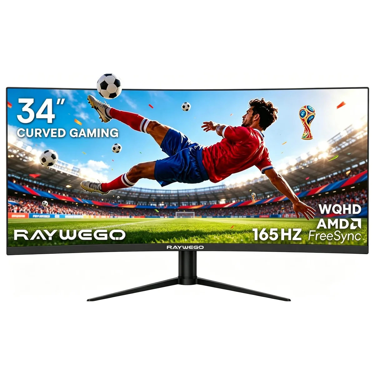 Raywego Raywego 34" UWQHD 165Hz Curved Gaming Monitor — product photo