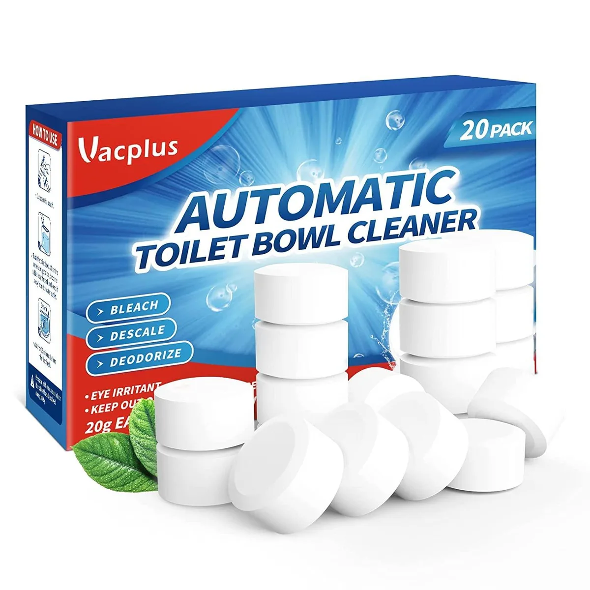 Metra Toilet Bowl Cleaner Tablets 20 Pack Bleach Scent — product photo