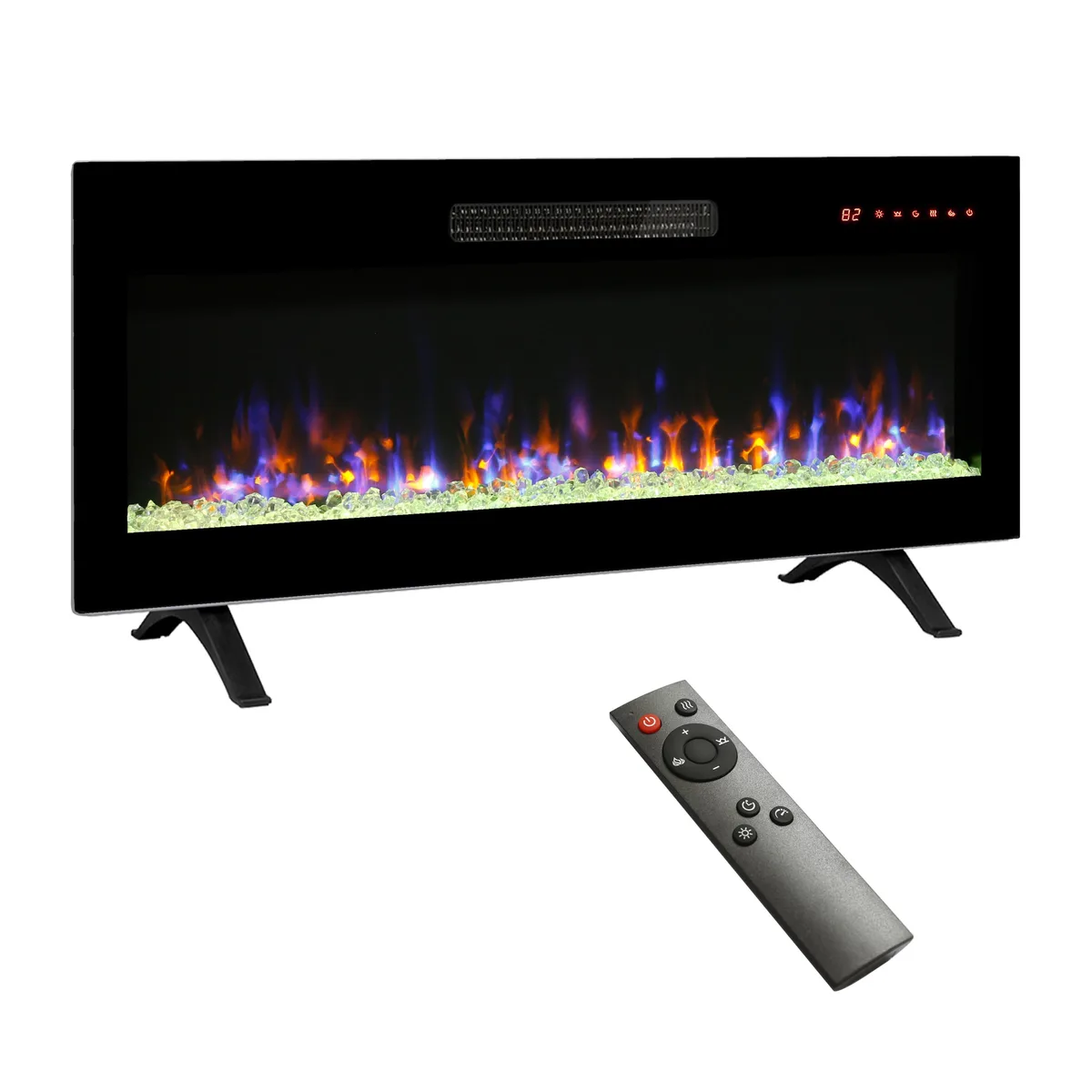 tuphen tuphen 42 inch recessed electric fireplace Antique Black — product photo
