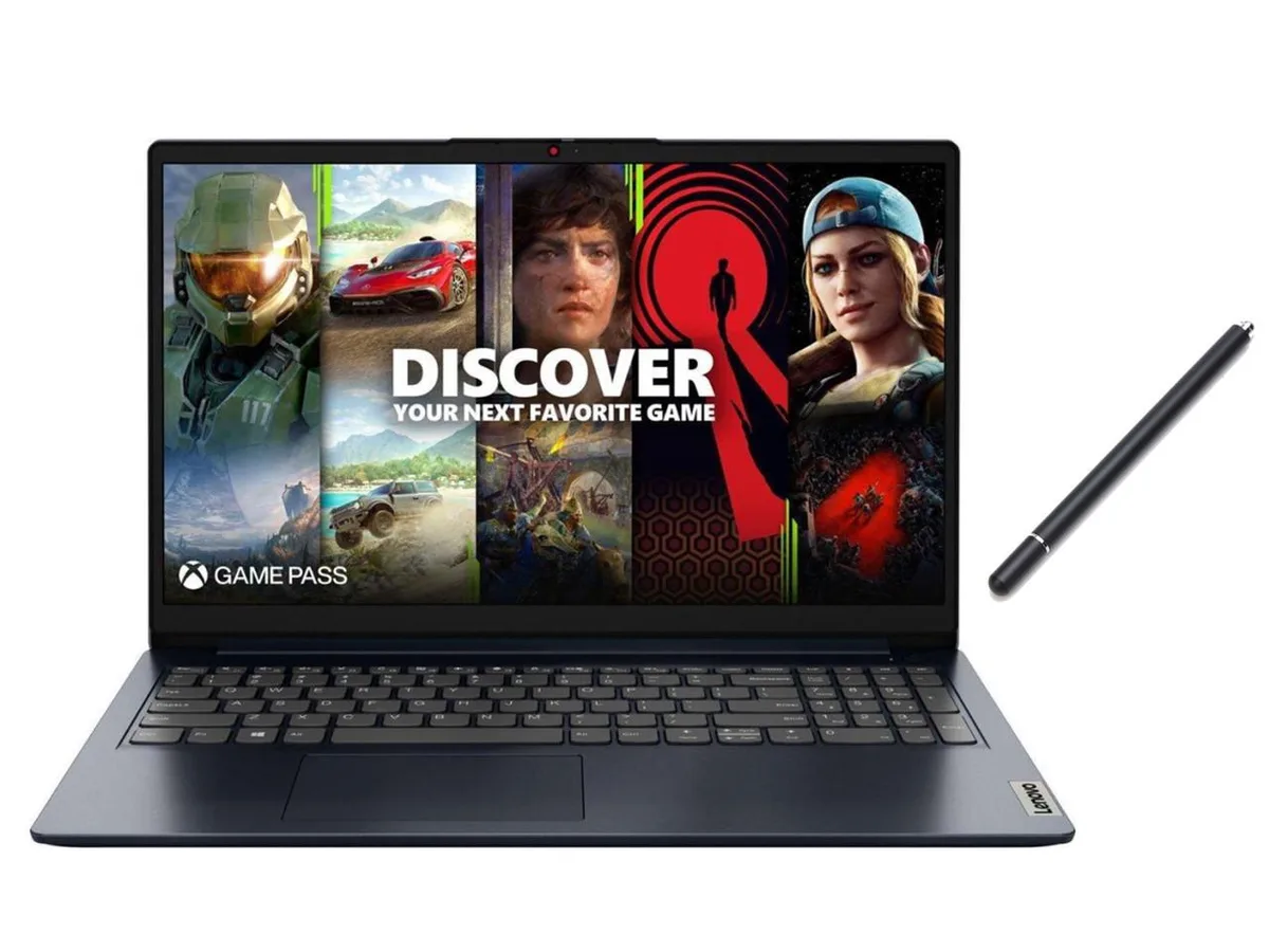 Lenovo Lenovo Ideapad 1 15.6" FHD Touchscreen Laptop AMD Ryzen 5 7520U 8GB DDR5 256GB SSD Windows 11 S Blue Stylus — product photo