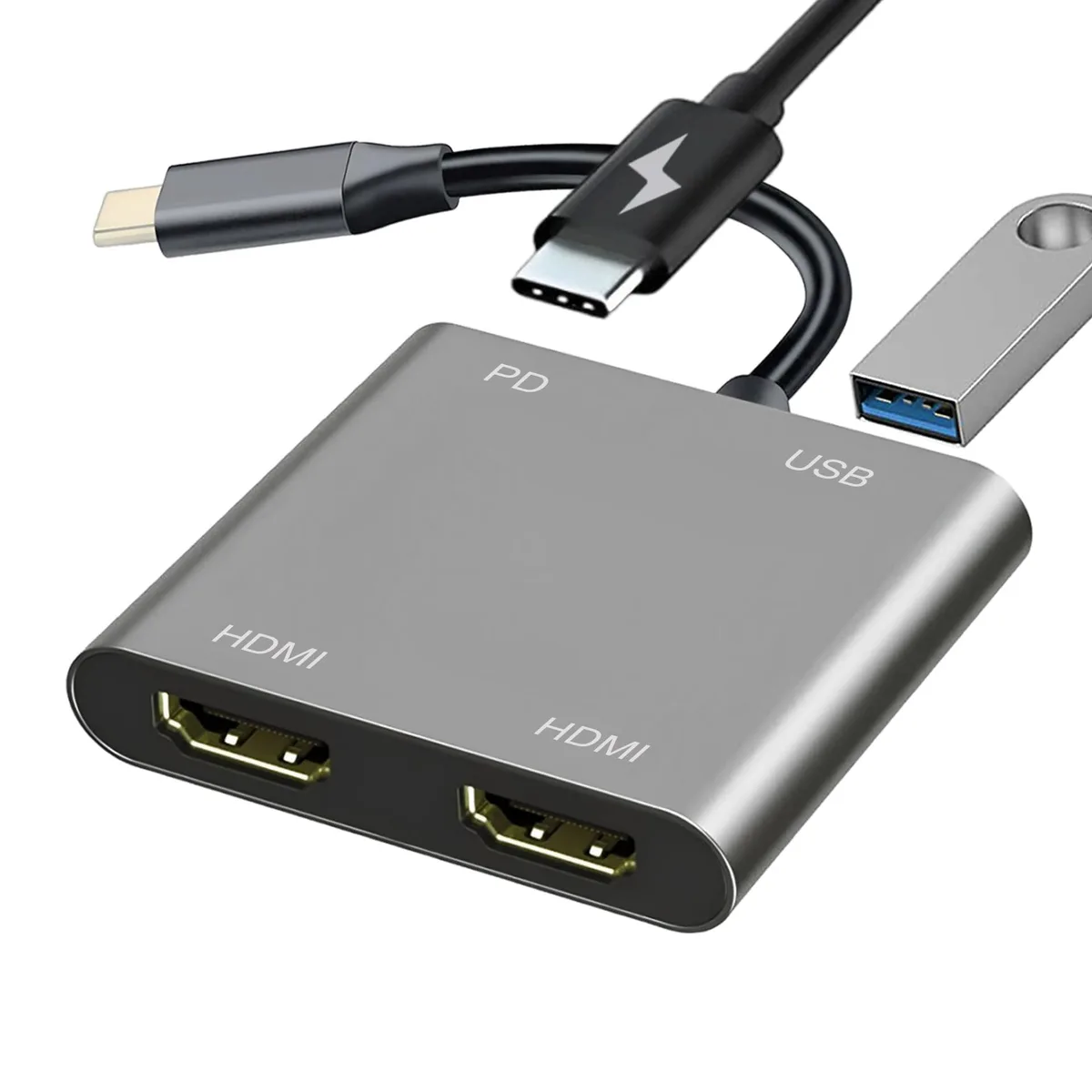 KEHIPI KEHIPI USB-C Dual HDMI Docking Station 4K 10Gbps 100W PD — product photo
