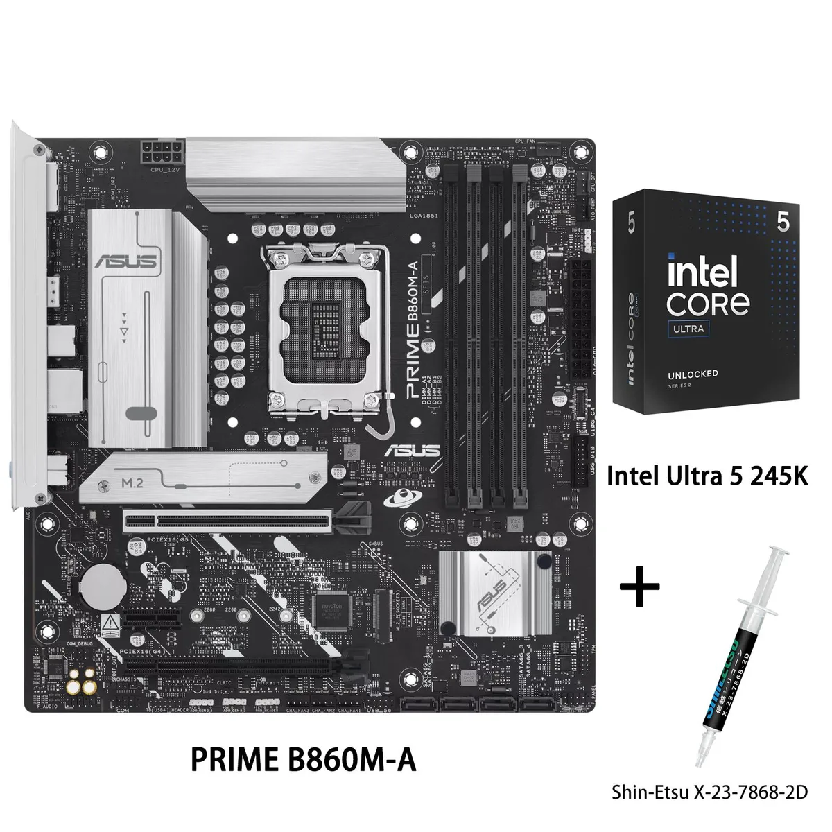 ASUS ASUS PRIME B860M-A Motherboard &amp; Intel Ultra 5 245K CPU Combo — product photo