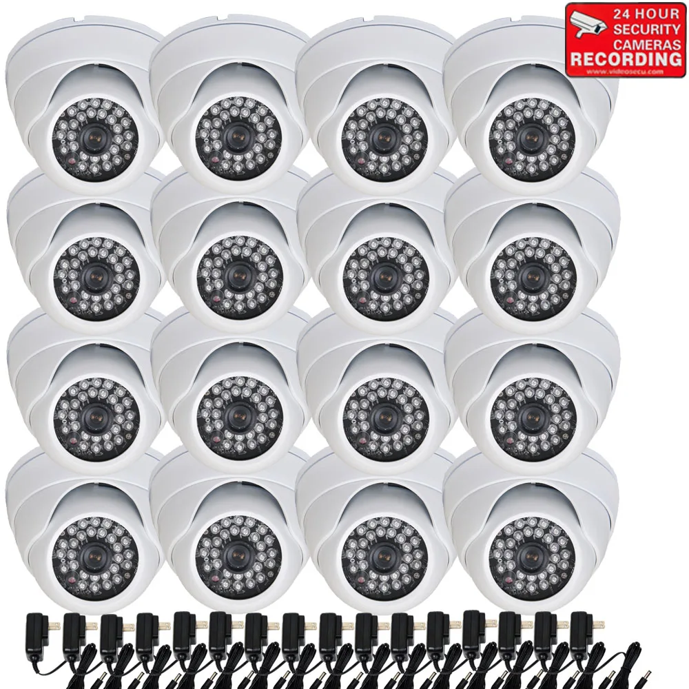 VideoSecu VideoSecu VD3HWEK16 16 Pack 700TVL 3.6mm Dome CCTV Camera — product photo