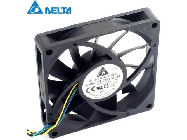 TSUJ TSUJ 2 in 1 accessory 2pcs 80mm 12V 0.5A 4-wire PWM fan EFC0812DB — product photo