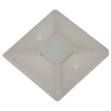 Value Brand Value Brand Cable Tie Mounting Pad Nylon 6/6 Natural 1.5 in L 100 Pack — product photo