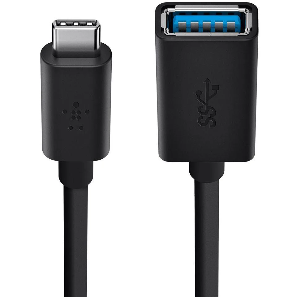 Belkin Belkin B2B150-BLK USB-C to USB-A cable 5Gbps 3A black — product photo