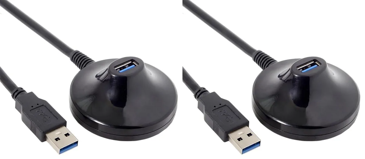 LORDWORLD LORDWORLD USB 3.0 Type-A Male to Female Extension Cable 2.6ft Pack of 2 — product photo