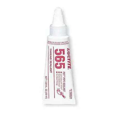 Off-white paste in a 1.7 fl oz tube, Loctite 565 thread sealant