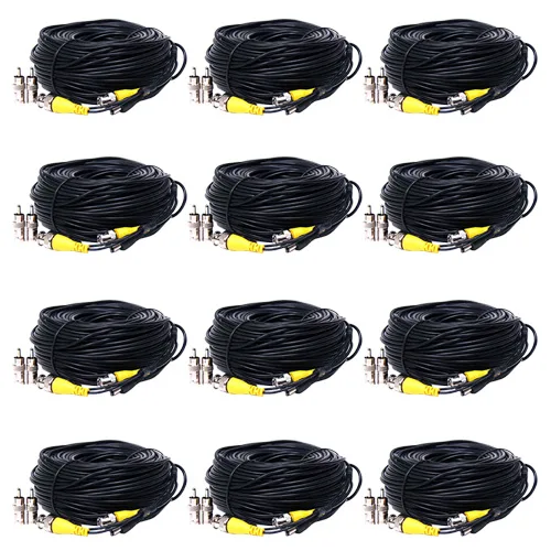 VideoSecu VideoSecu CBV5012 12 Pack 50ft Video Power CCTV Cable with BNC RCA Connectors — product photo