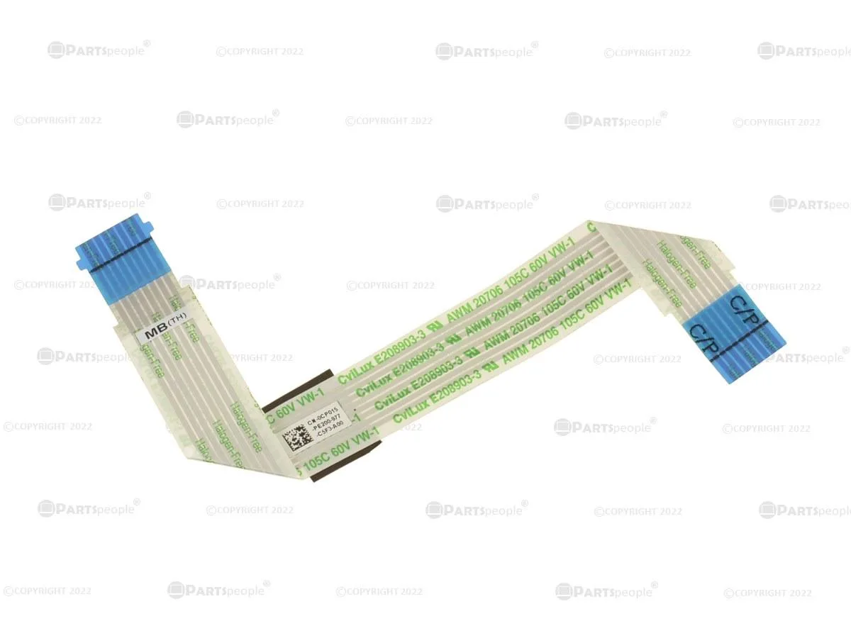 Flat orange ribbon cable with connectors for Alienware m15 touchpad