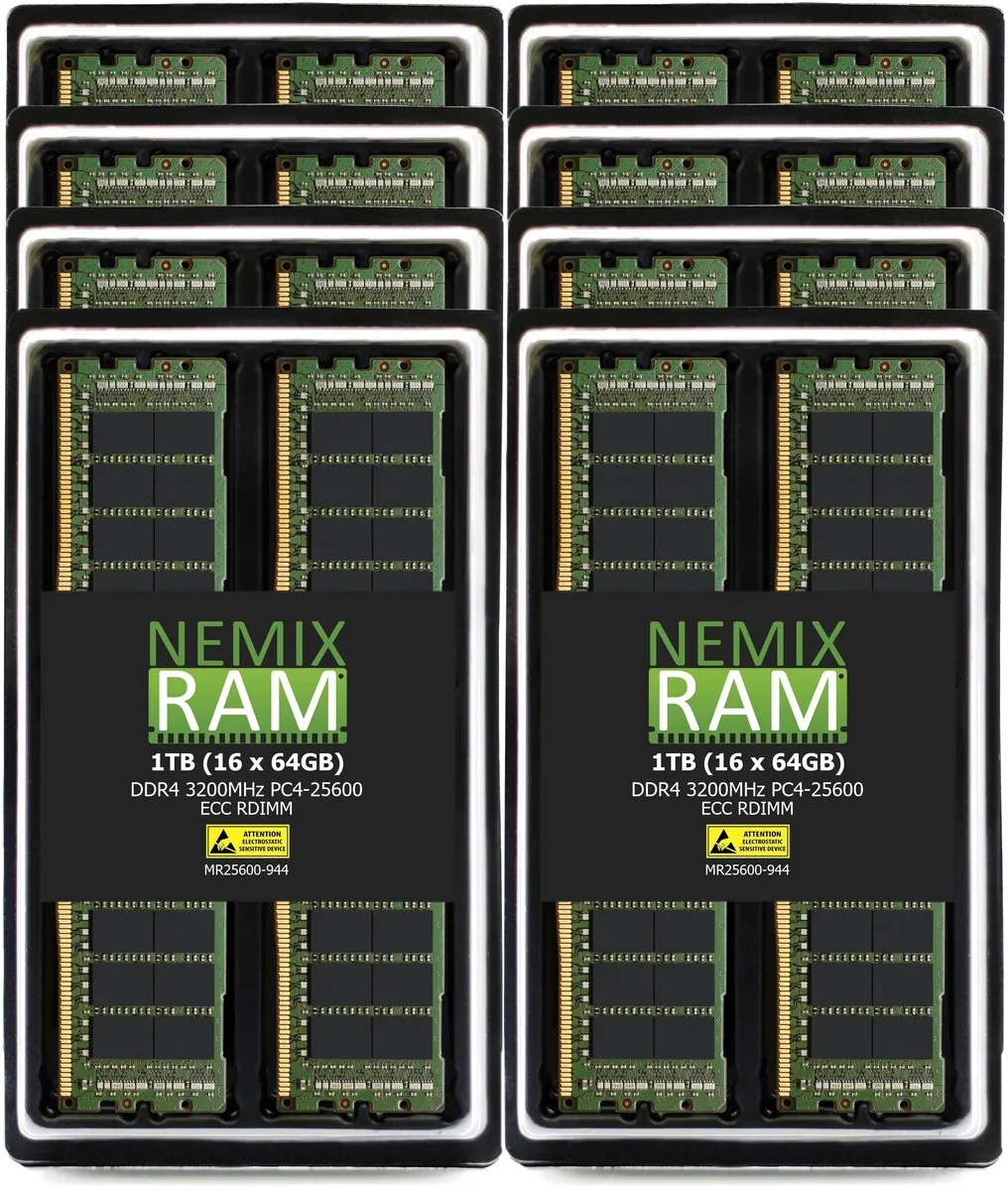 NEMIX RAM NEMIX RAM THINKMATE DDR4 3200 ECC RDIMM 1TB 16x64GB CL22 1.2V 288-Pin — product photo
