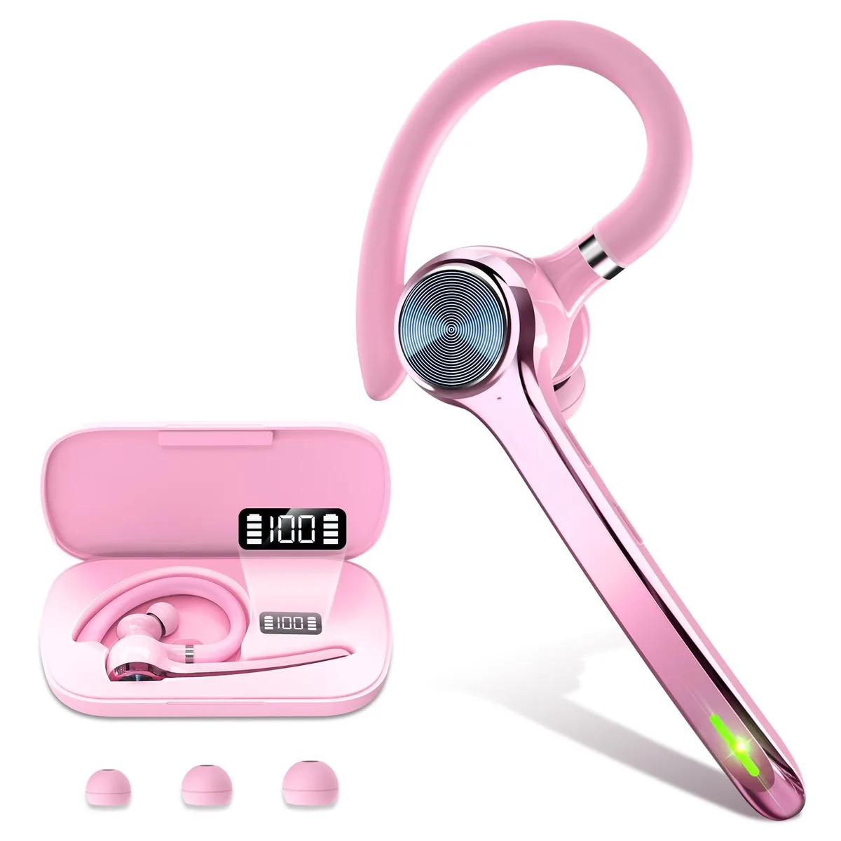 HEIBAS G7 Bluetooth Headset Pink 20.5h 500mAh Case — product photo