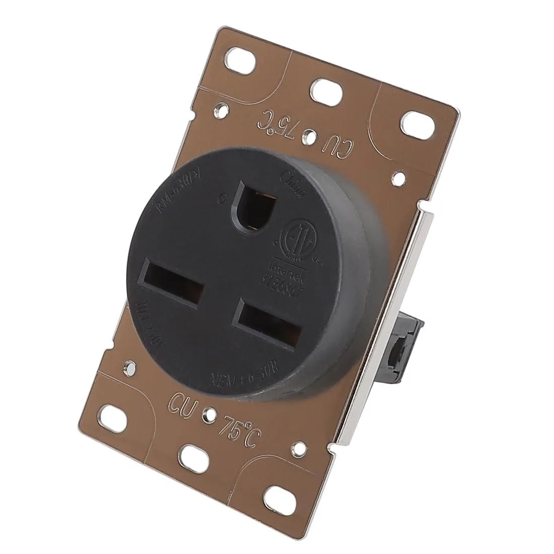LORDWORLD LORDWORLD NEMA 6-30R 30A 250V 2P3W Flush Mount Receptacle — product photo