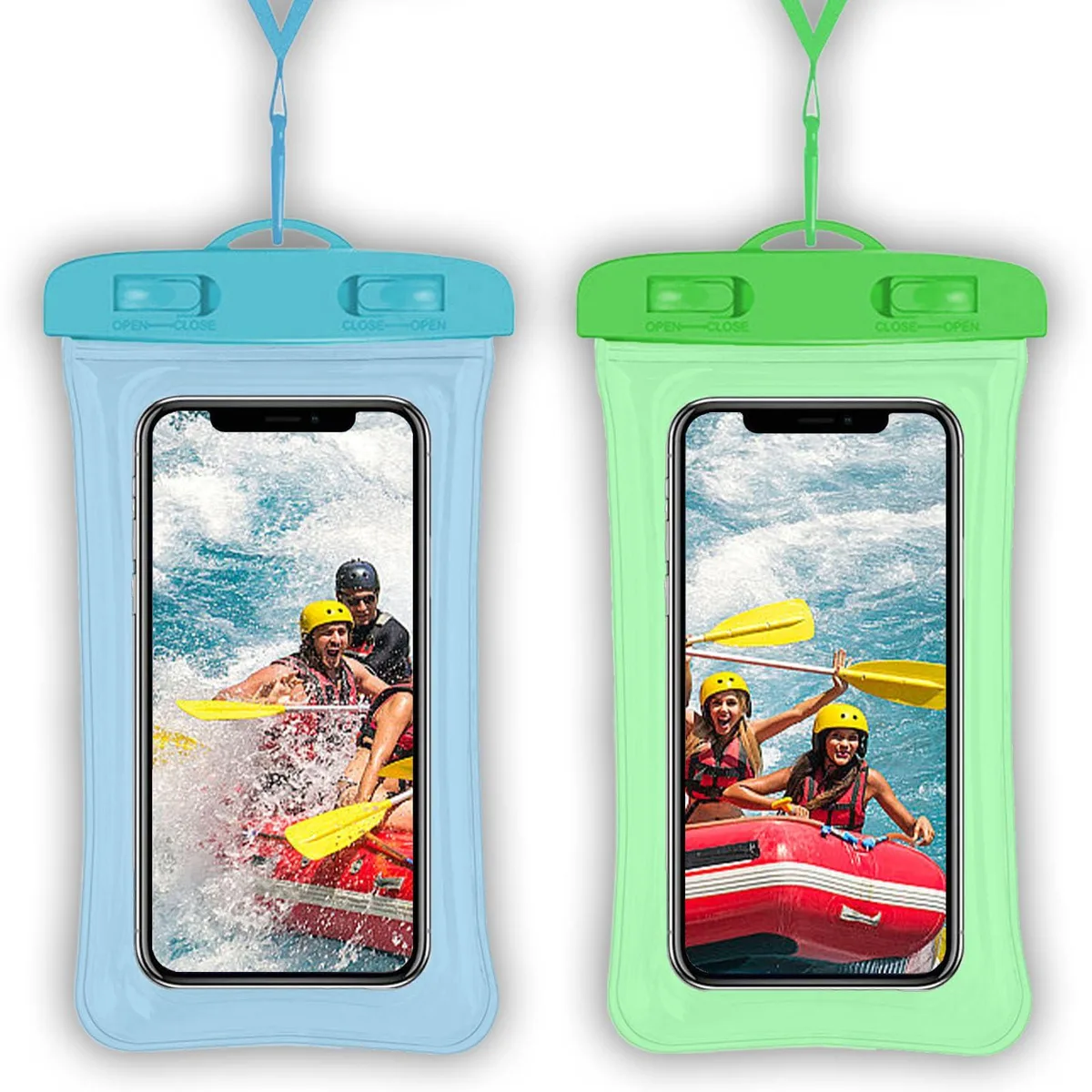 No Sew No Sew FSD002 Waterproof Phone Case 2 Pack Blue Green 6.7 Inch IPX8 — product photo