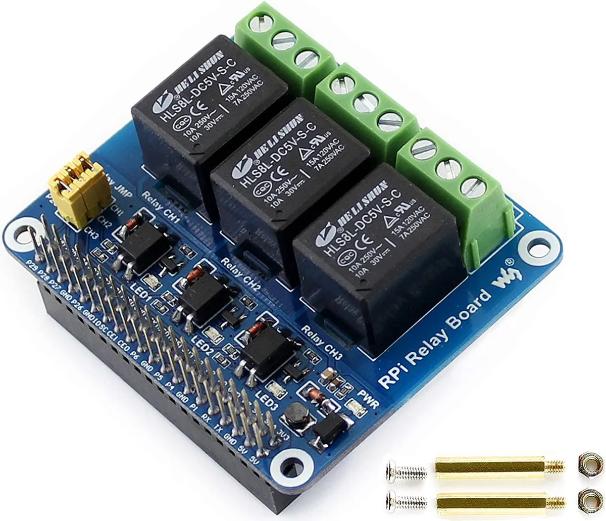 WaveShare WaveShare 3-CH Relay Board for Raspberry Pi 40PIN GPIO — product photo